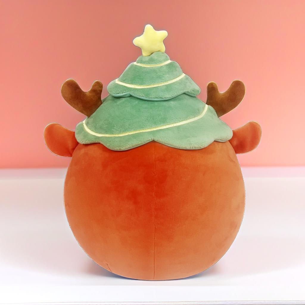 12“ Reindeer Merry Plush with Christmas Tree Hat